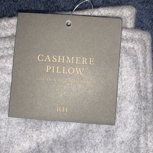 RESTORATION HARDWARE CASHMERE pillow cover in grey size 22x22 NEW WITH TAGS